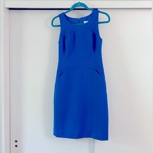 JCrew blue suiting dress